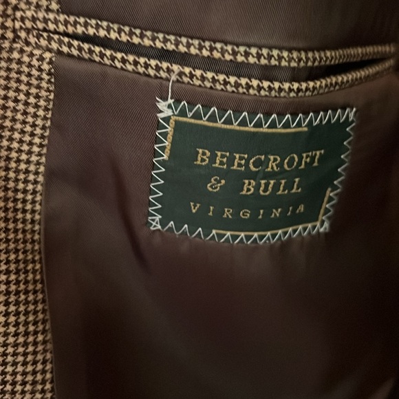 Men’s vintage double breasted jacket.  Micro houndstooth wool - Picture 6 of 8